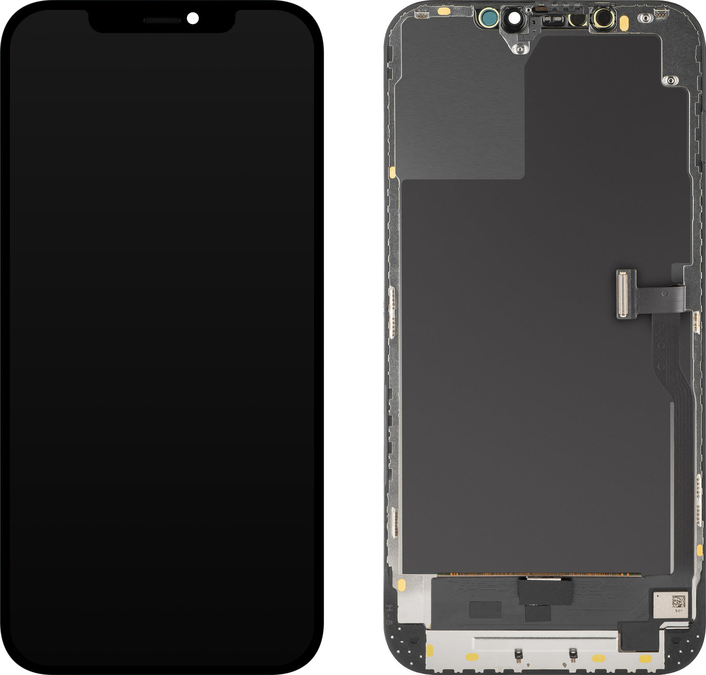 Displej s dotykovou obrazovkou MP kompatibilný s Apple iPhone 12 Pro Max, s rámom, verzia OLED Diagnostic, čierna