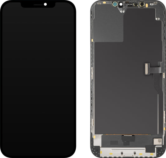 Displej s dotykovou obrazovkou MP kompatibilný s Apple iPhone 12 Pro Max, s rámom, verzia OLED Diagnostic, čierna