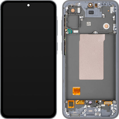 Displej s dotykovou obrazovkou MP kompatibilný so Samsung Galaxy A56 A566, s rámom, verzia OLED, čierna