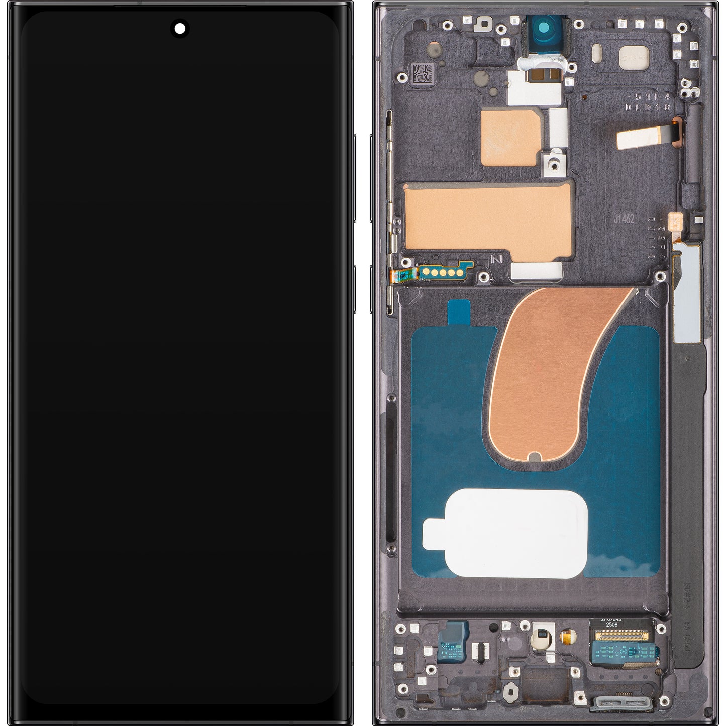 Displej s dotykovou obrazovkou MP kompatibilný so Samsung Galaxy S23 Ultra S918, s rámom, verzia OLED, čierna