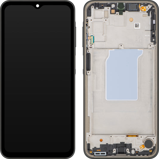 Displej s dotykovým panelom MP kompatibilný so Samsung Galaxy A26 A266, s rámom, čierny