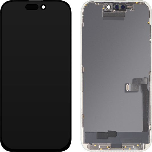 Displej s dotykovou obrazovkou MP kompatibilný s Apple iPhone 16 Pro, s rámom, verzia OLED FHD Diagnostic, čierna