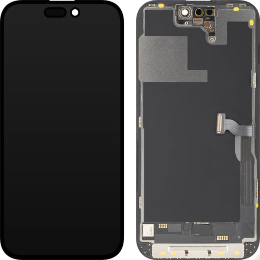 Displej s dotykovou obrazovkou MP kompatibilný s Apple iPhone 14 Pro, s rámom, verzia OLED FHD Diagnostic, čierna