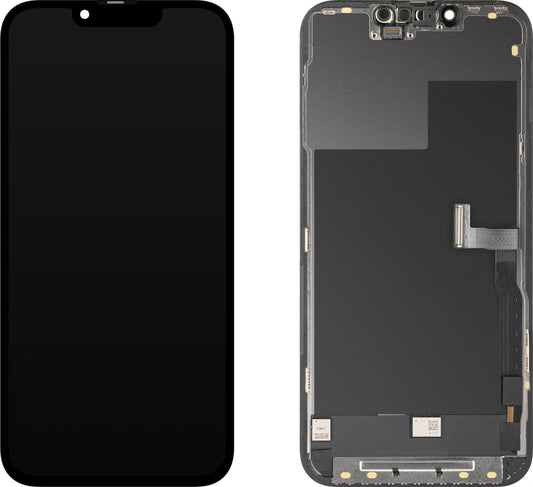 Displej s dotykovou obrazovkou MP kompatibilný s Apple iPhone 13 Pro, s rámom, verzia OLED FHD Diagnostic, čierna