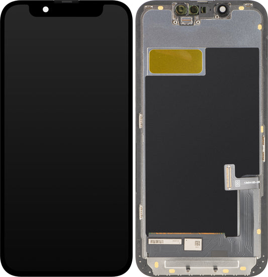 Displej s dotykovým displejom MP kompatibilný s Apple iPhone 13 mini, s rámom, verzia OLED FHD IC Movable, čierna