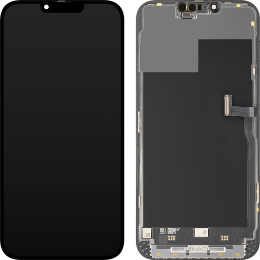 Displej s dotykovou obrazovkou MP kompatibilný s Apple iPhone 13 Pro Max, s rámom, prémiová verzia Soft OLED FHD 120Hz diagnostický, čierny