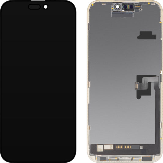 MP dotykový displej kompatibilný s Apple iPhone 16 Pro Max, s rámom, verzia Soft OLED FHD IC Movable, čierny