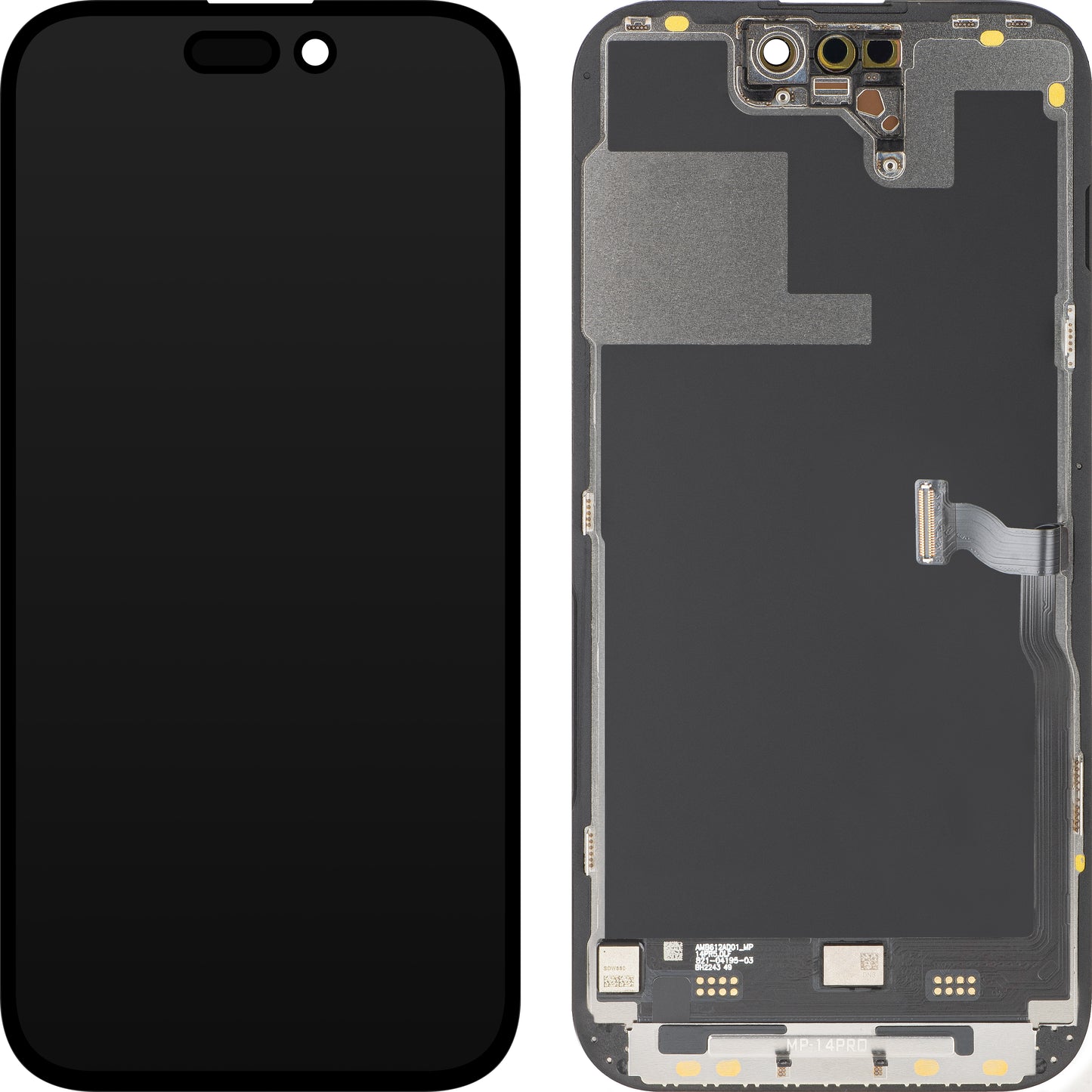 Displej s dotykovou obrazovkou MP kompatibilný s Apple iPhone 14 Pro, s rámom, prémiová verzia Soft OLED FHD 120Hz diagnostická, čierna