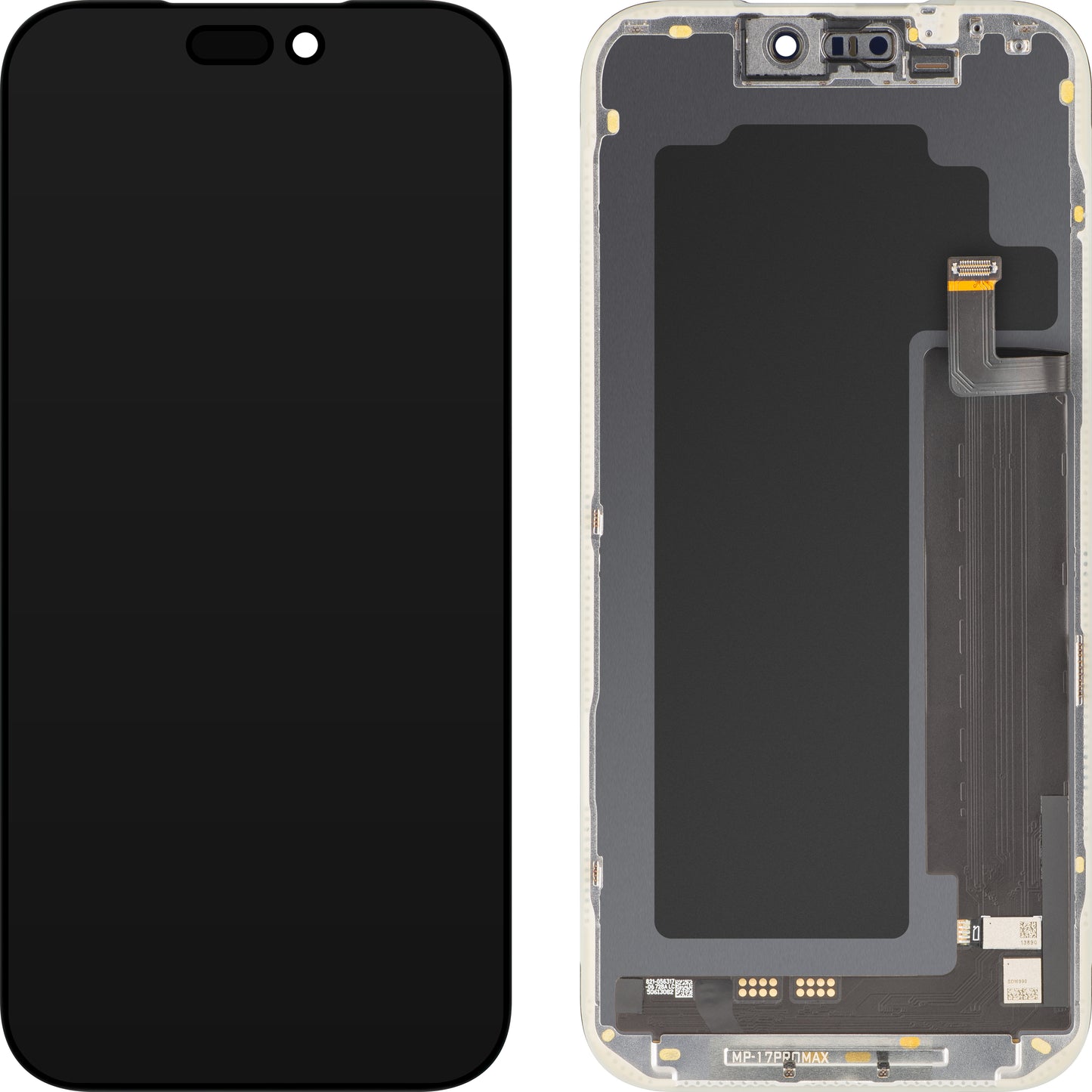 Displej s dotykovou obrazovkou MP kompatibilný s Apple iPhone 17 Pro Max, s rámom, softvérová verzia OLED FHD diagnostická, čierna
