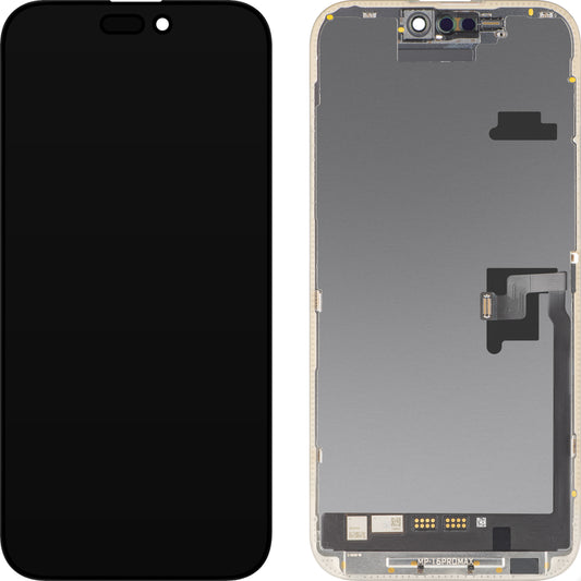 Displej s dotykovou obrazovkou MP kompatibilný s Apple iPhone 16 Pro Max, s rámom, softvérová verzia OLED FHD diagnostika, čierny