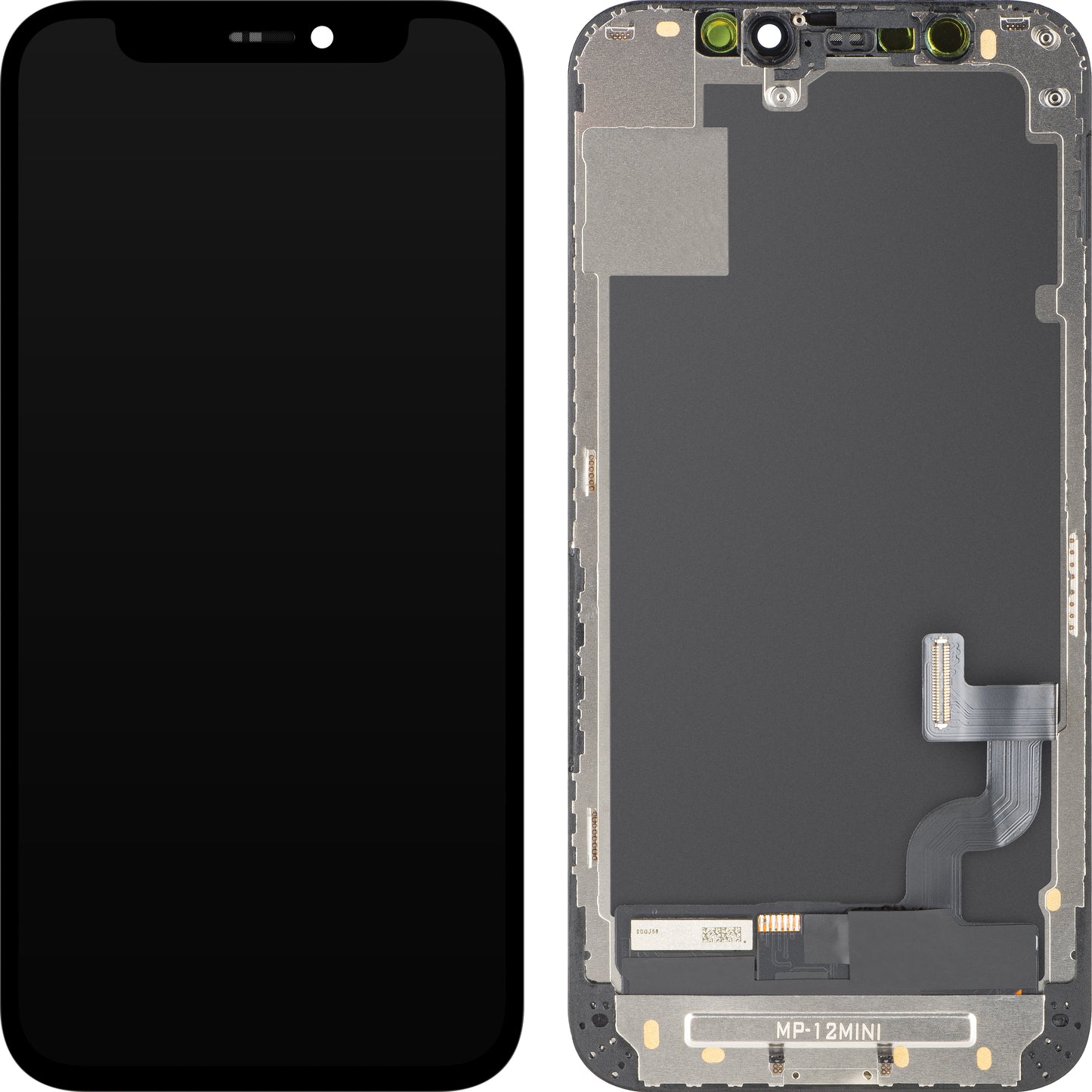 MP dotykový displej kompatibilný s Apple iPhone 12 mini, s rámom, verzia OLED FHD IC Movable, čierny