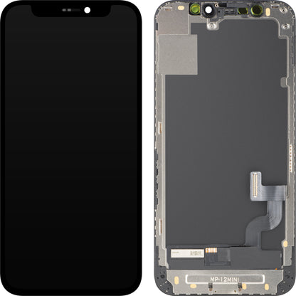 MP dotykový displej kompatibilný s Apple iPhone 12 mini, s rámom, verzia OLED FHD IC Movable, čierny