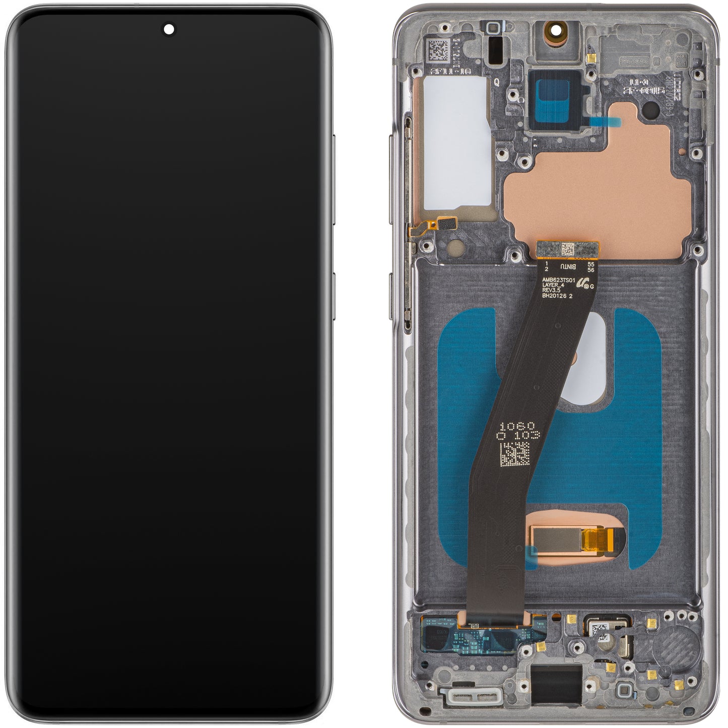 MP dotykový displej kompatibilný so Samsung Galaxy S20 5G G981 / S20 G980, s rámom, OLED verzia, čierny