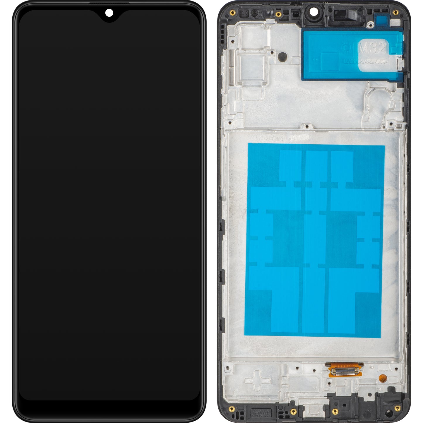 MP dotykový displej kompatibilný so Samsung Galaxy M32 M325, s rámom, čierny