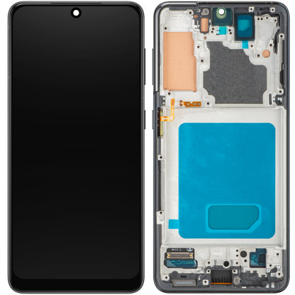 MP dotykový displej kompatibilný so Samsung Galaxy S21 5G G991, s rámom, čierny