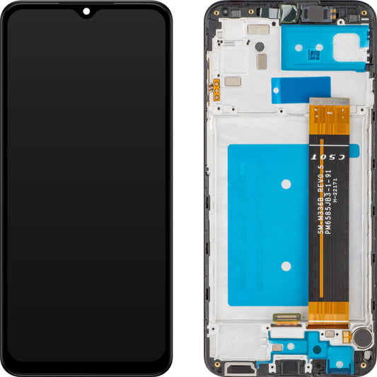 MP dotykový displej kompatibilný so Samsung Galaxy A23 A235, s rámom, čierny, znovuzapečatený