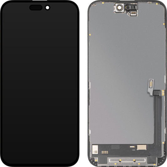 Displej s dotykovou obrazovkou MP kompatibilný s Apple iPhone 16 Plus, s rámom, verzia softvéru OLED FHD 120Hz diagnostická, čierna