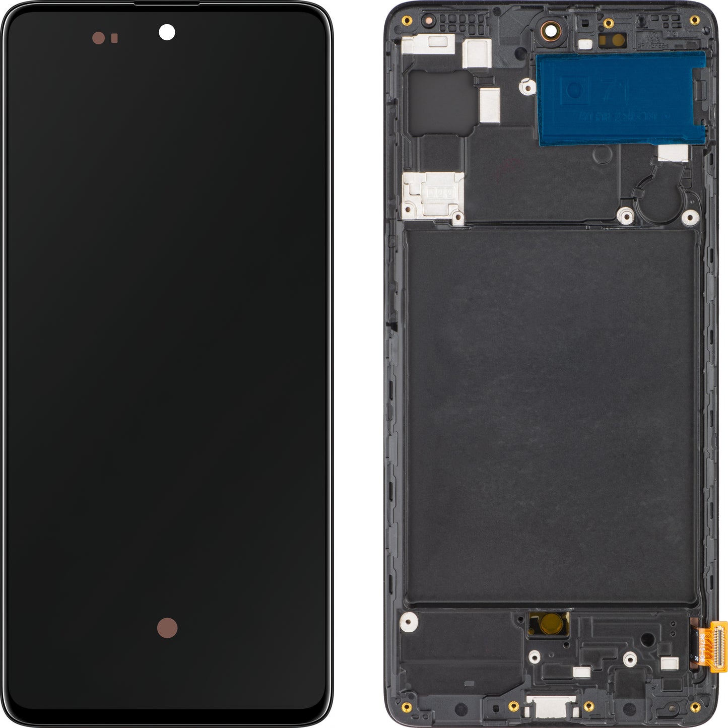 MP dotykový displej kompatibilný so Samsung Galaxy A71 A715, s rámom, verzia OLED, čierny 