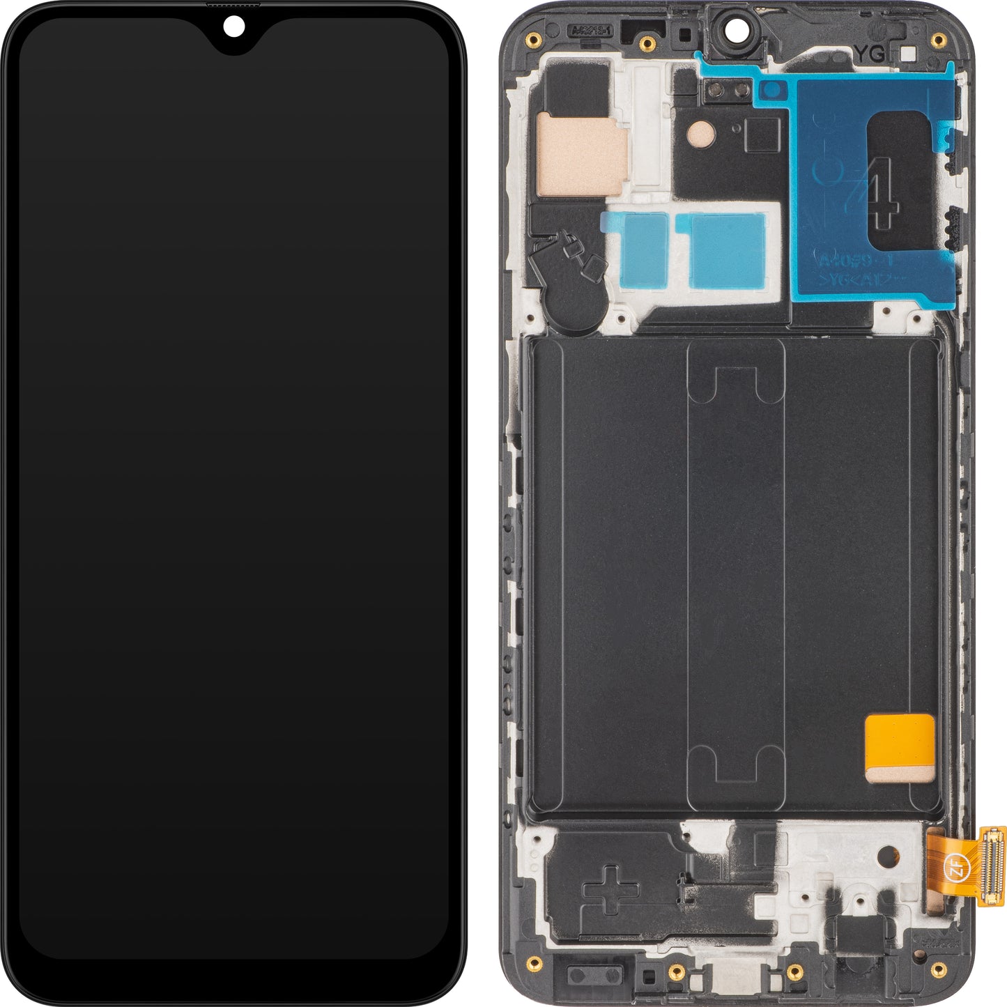 MP dotykový displej kompatibilný so Samsung Galaxy A40 A405, s rámom, čierny 