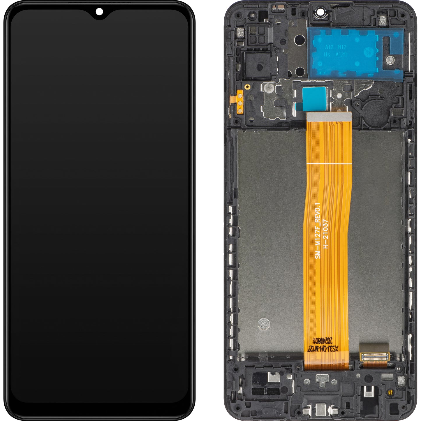 MP dotykový displej kompatibilný so Samsung Galaxy M12 M127, s rámom, čierny 