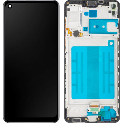 MP dotykový displej kompatibilný so Samsung Galaxy A21s A217, s rámom, čierny 