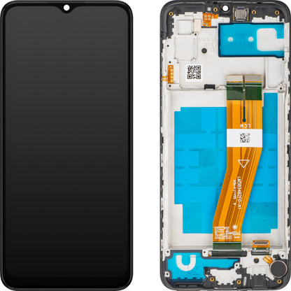 Display s dotykovým displejom MP kompatibilný so Samsung Galaxy A03 A035, s rámom, Verzia G, Čierna