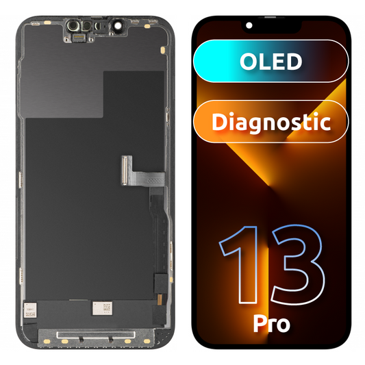 Displej s dotykovou obrazovkou MP kompatibilný s Apple iPhone 13 Pro, s rámom, verzia OLED FHD Diagnostic, čierna