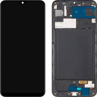 MP dotykový displej kompatibilný so Samsung Galaxy A30s A307, s rámom, čierny 