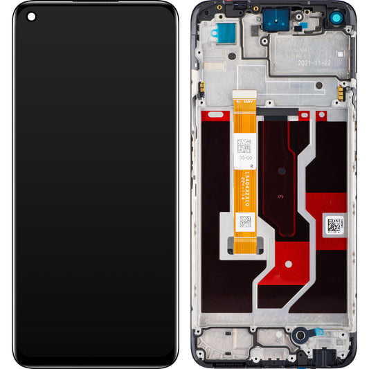 Displej s dotykovou obrazovkou Oppo A96, s rámom, čierny, Service Pack 4130058