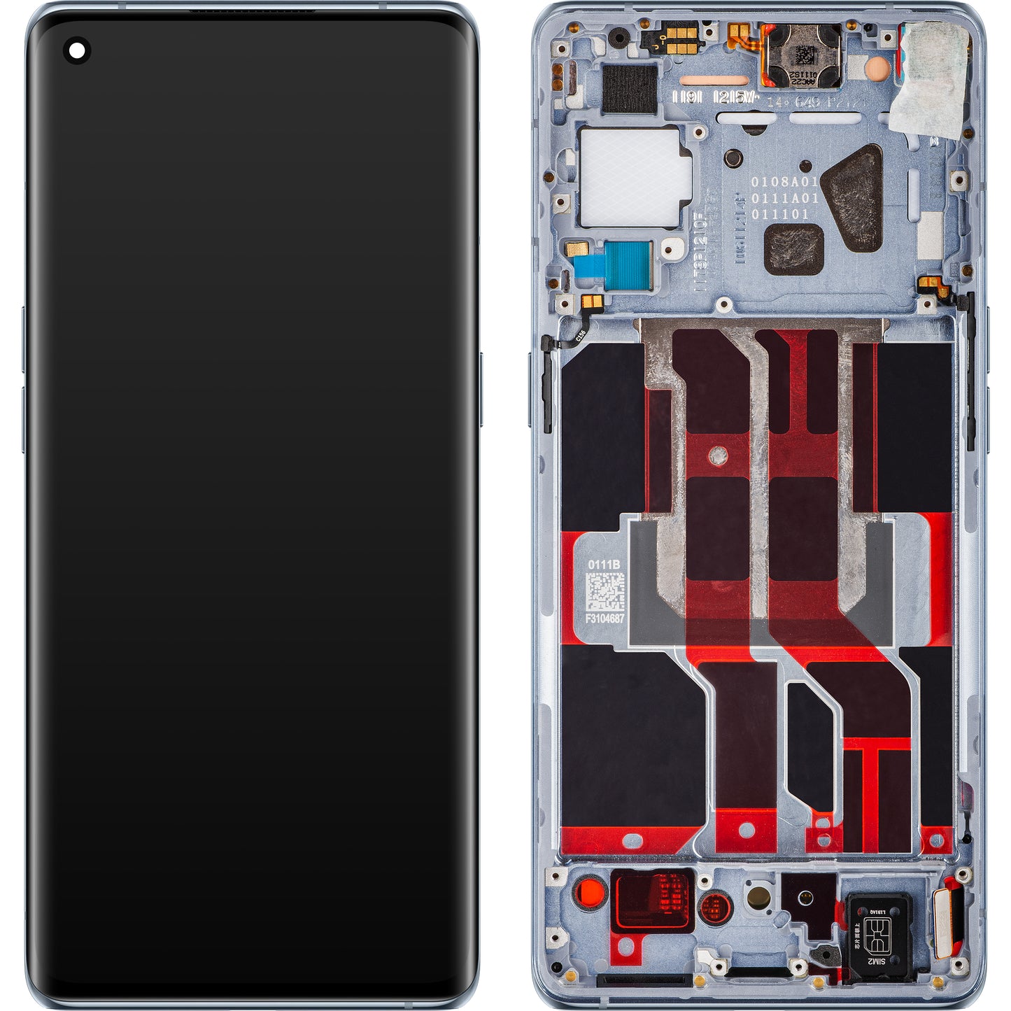 Display s dotykovou obrazovkou Oppo Reno6 Pro 5G (Snapdragon) / Reno6 Pro+ 5G, s rámom, Sivá (Lunar Grey), Service Pack 4907528