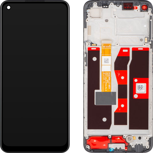 Displej s dotykovou obrazovkou Oppo A55, s rámom, čierny (Starry Black), Service Pack 4908581