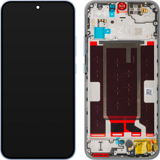 Displej s dotykovou obrazovkou Oppo Reno15 F, s rámom, Modrý (Aurora Blue), Service Pack 621029000798