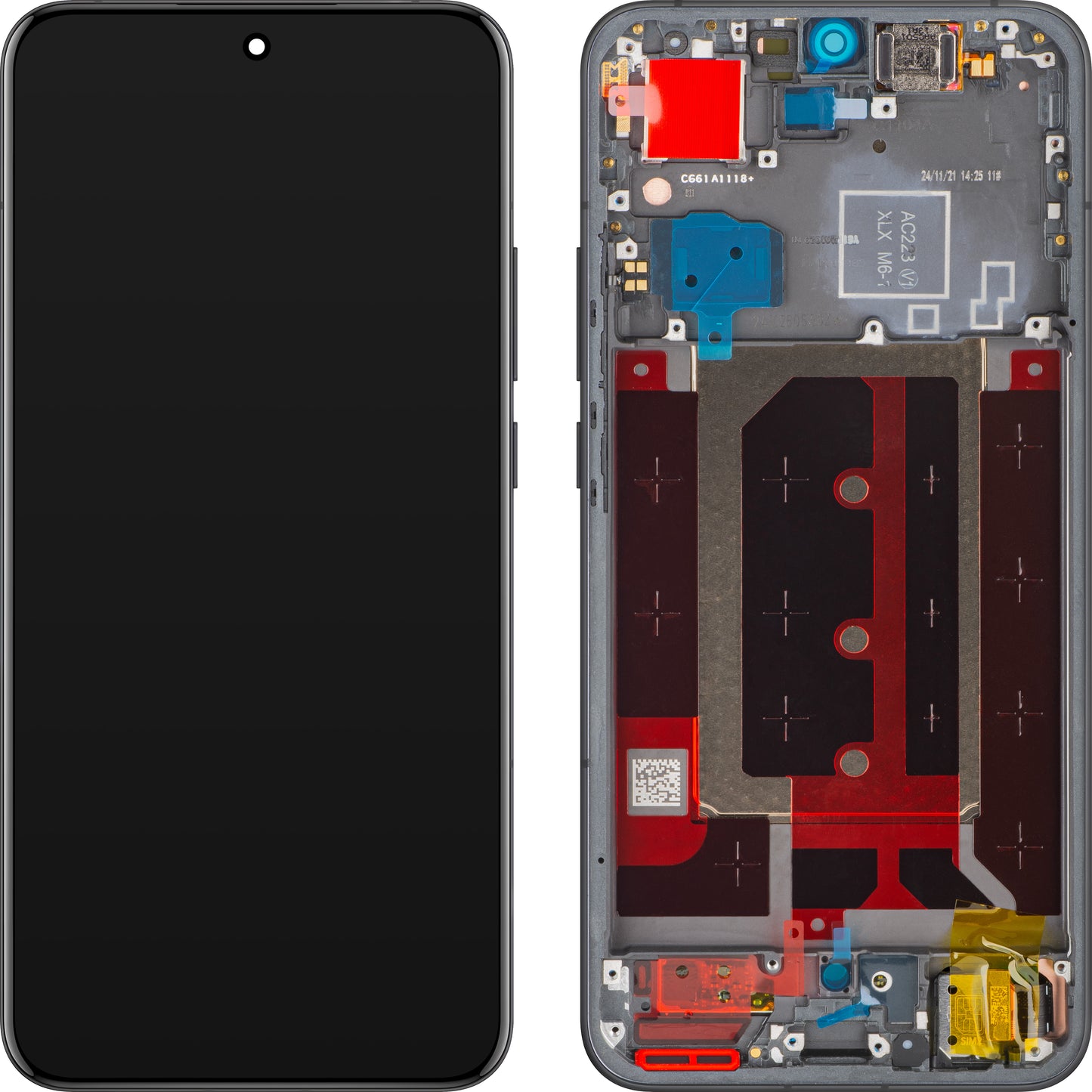 Displej s dotykovou obrazovkou Oppo Reno13 Pro, s rámom, Sivý (Graphite Grey), Service Pack 621029000381