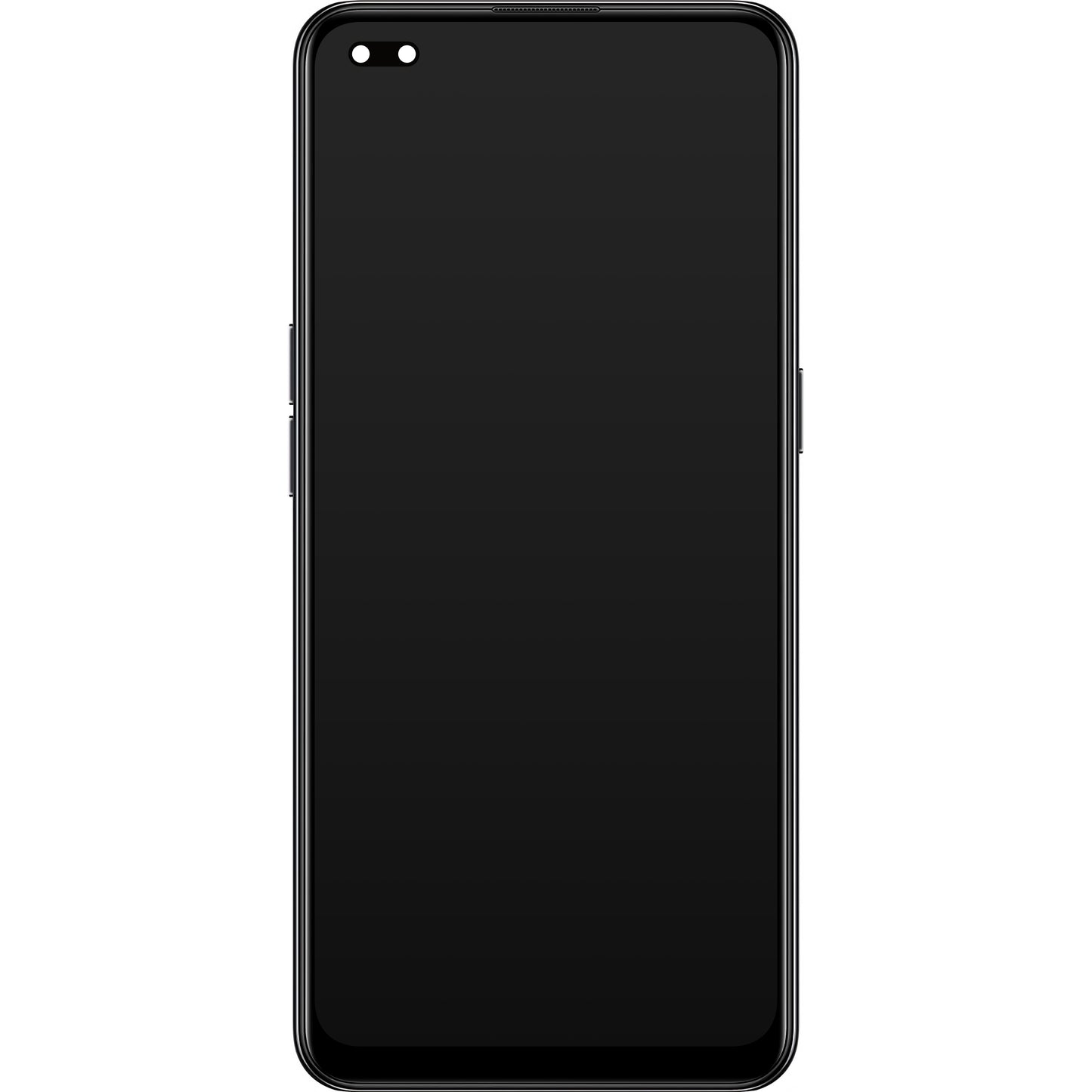 Touchscreen Display Oppo Reno4 5G, with Frame, Space Black, Service Pack 4904705