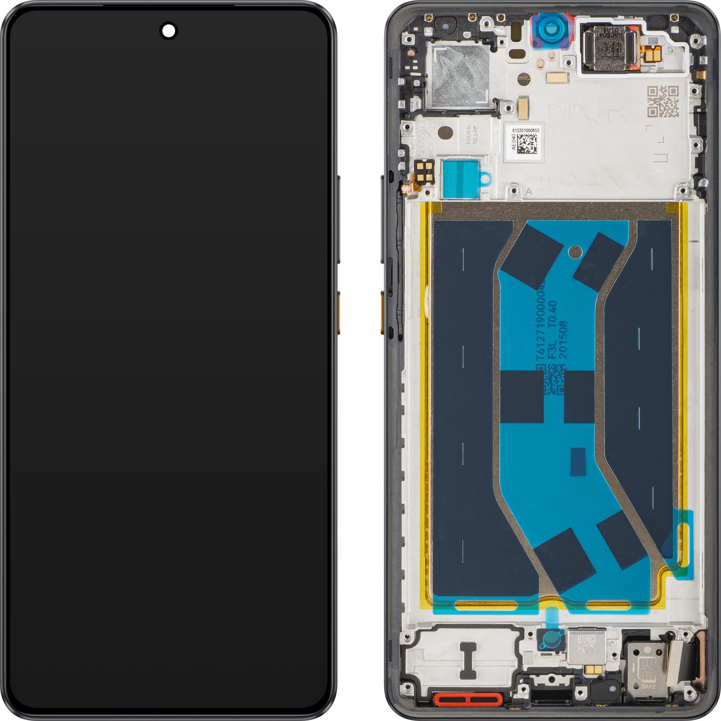 Displej s dotykovou obrazovkou Realme GT 7, s rámom, čierny (IceSense Black), Service Pack 621029000573