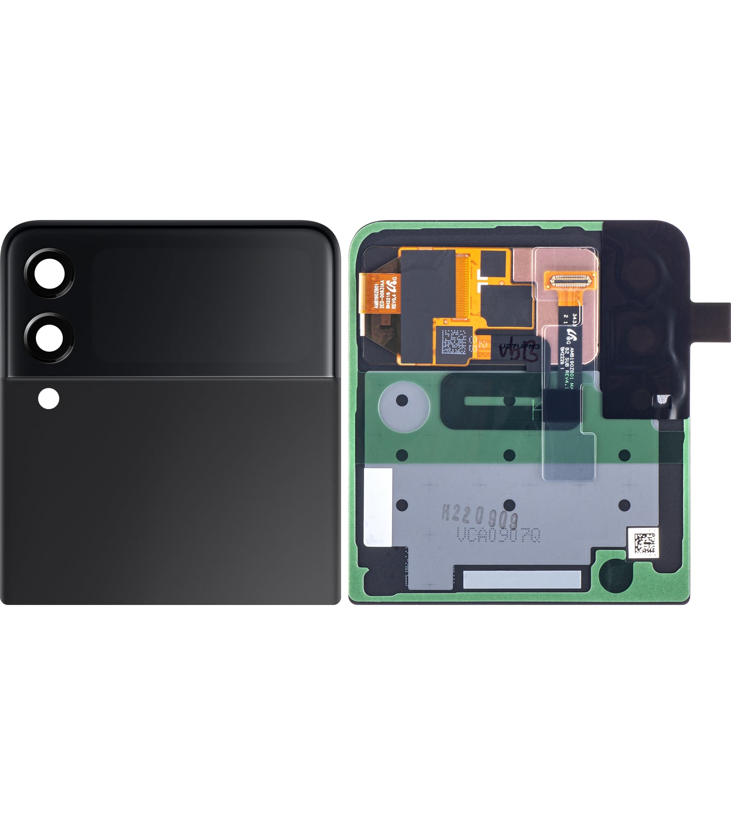 Samsung Galaxy Z Flip3 5G dotykový displej F711, pod vonkajší, čierny (na mieru), servisný balík GH97-27031A