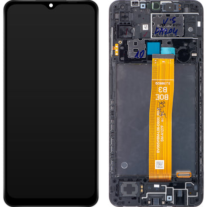 Dotykový displej Samsung Galaxy A12 Nacho A127, s rámom, čierny, repasovaný GH82-26486A