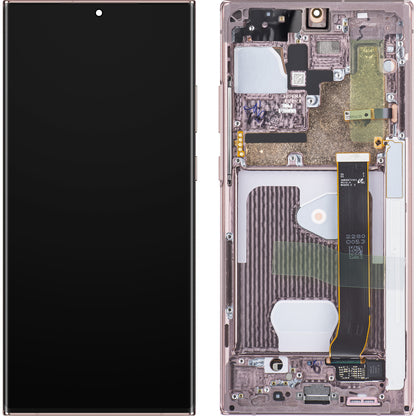 Samsung Galaxy Note 20 Ultra 5G N986 / Note 20 Ultra N985 dotykový displej s rámom, mystický bronz, servisný balík GH82-31453D 