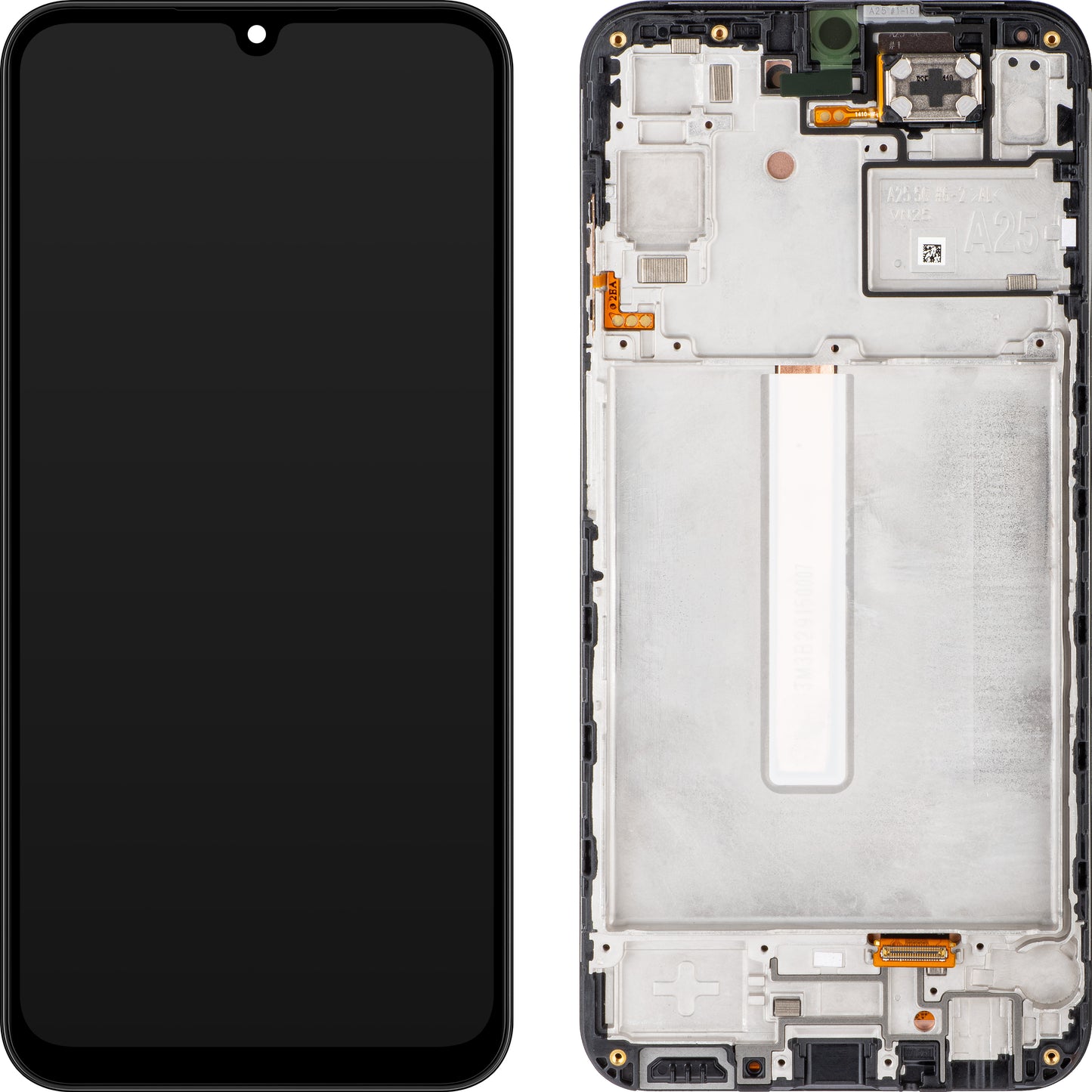 Dotykový displej Samsung Galaxy A25 A256, s rámom, Brave Black, servisný balíček GH82-33214A