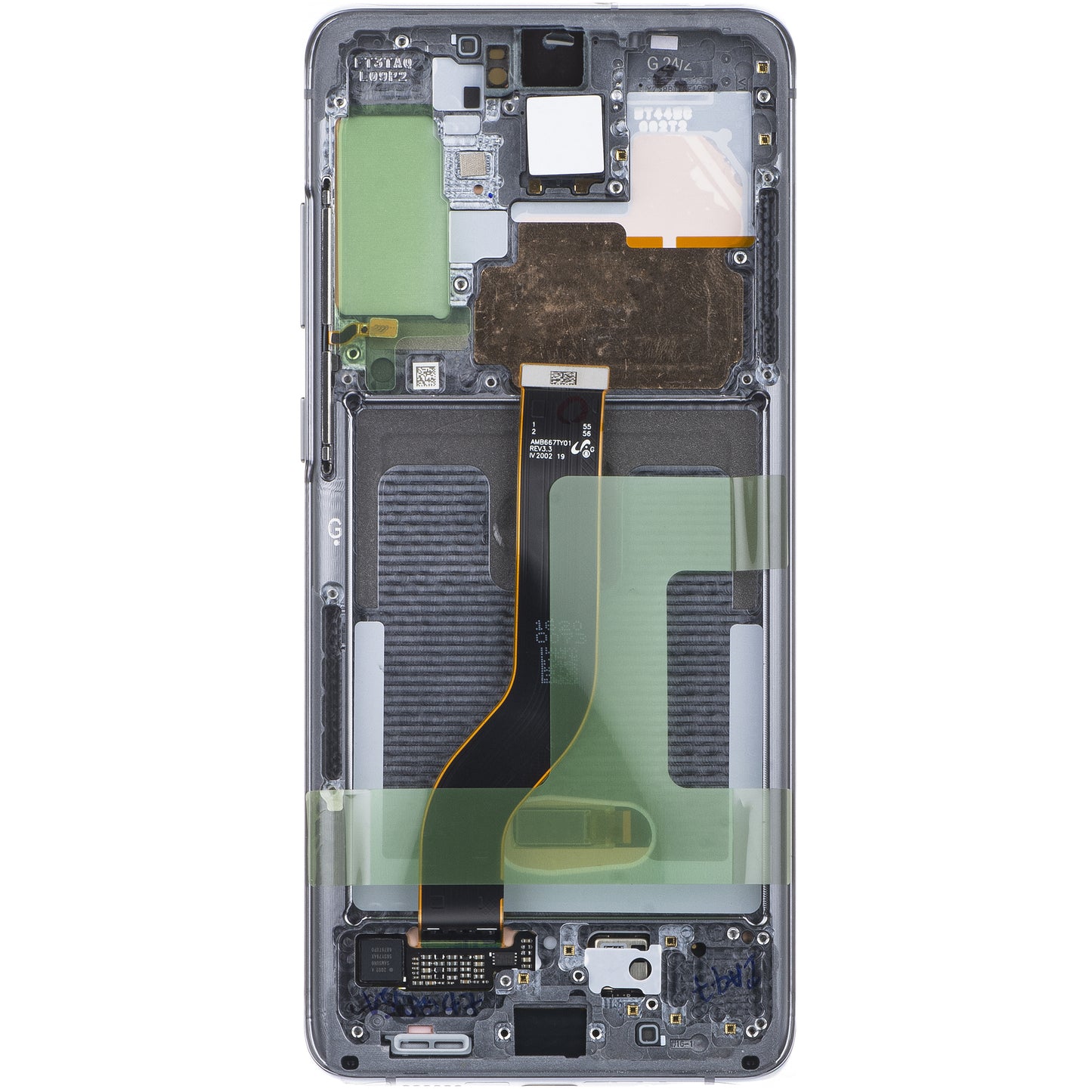 Samsung Galaxy S20 5G G981 / S20 G980 dotykový displej s rámom, čierny (kozmicky sivý), servisný balíček GH82-31432A 