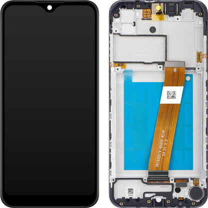 Displej s dotykovou obrazovkou Samsung Galaxy A01 A015, s rámom, Európska verzia, čierny, Servisný balík GH81-18209A