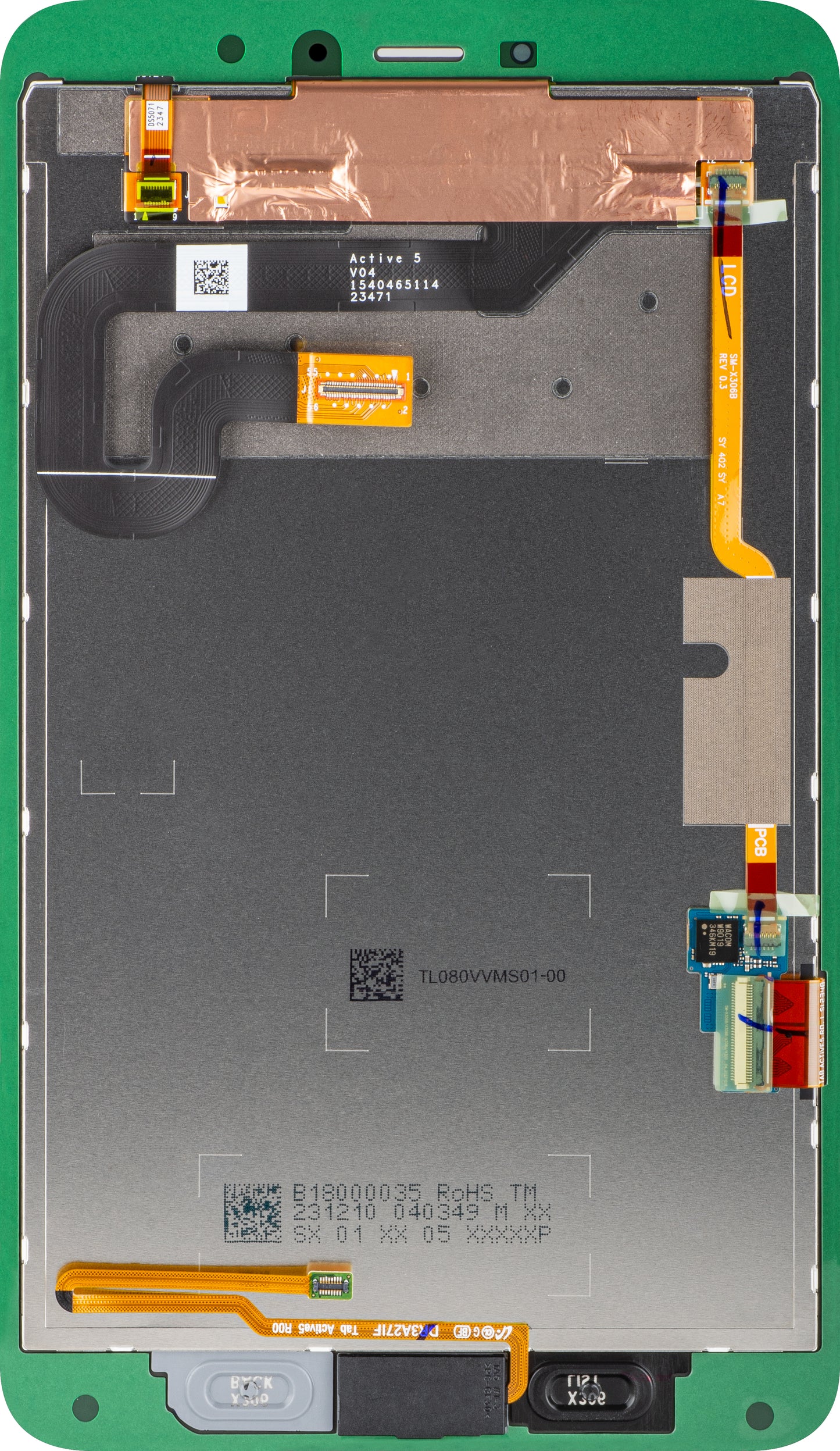 Displej s dotykovou obrazovkou Samsung Galaxy Tab Active5, Service Pack GH82-33847A