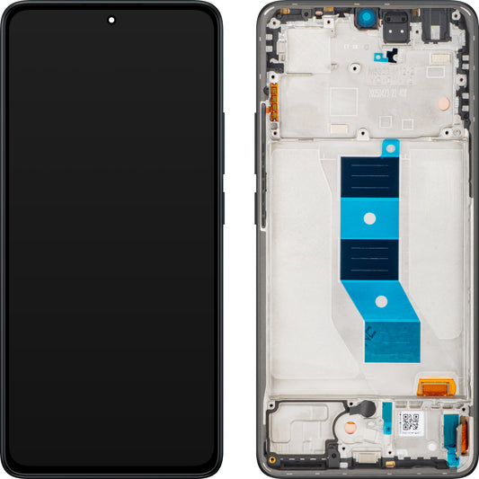 Displej s dotykovou obrazovkou Xiaomi Redmi Note 14 5G, s rámom, čierny (Midnight Black), Service Pack 56002000O1700