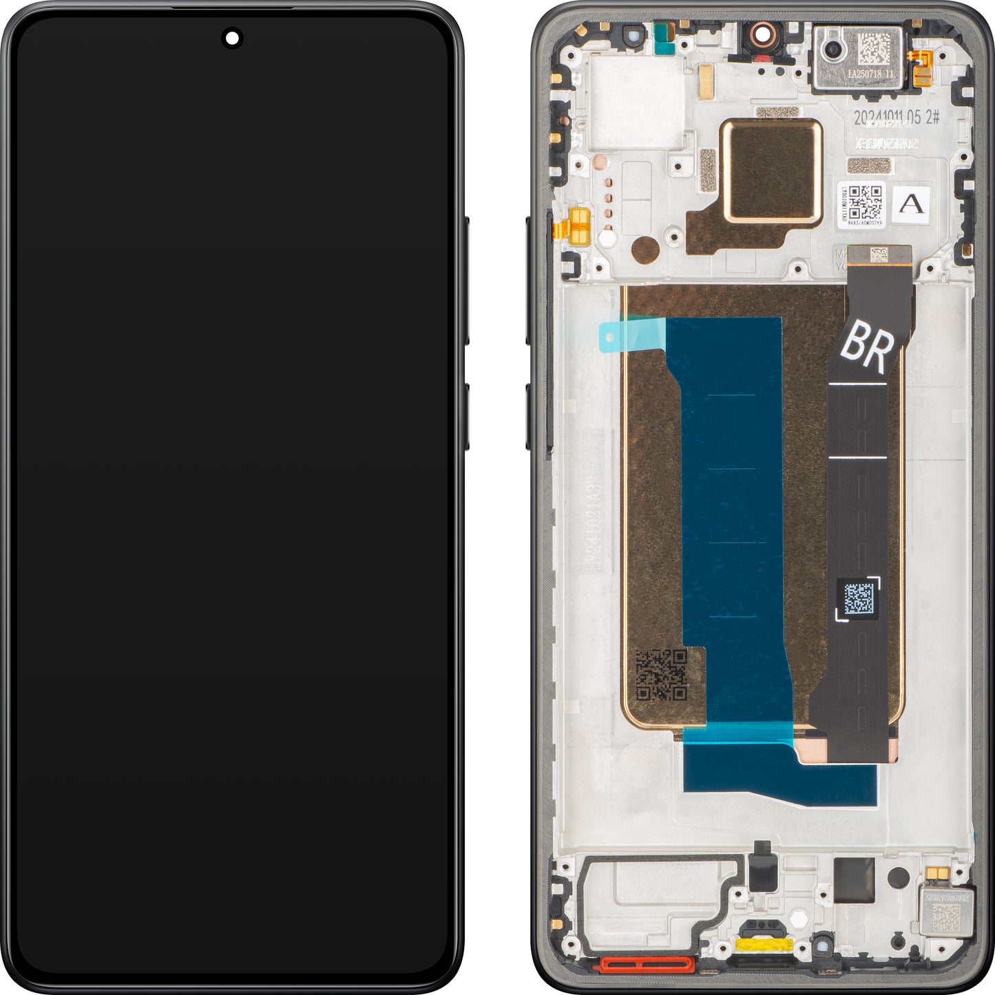 Displej s dotykovou obrazovkou Xiaomi Poco X7 Pro, s rámom, čierny, Swap 56000300O1000