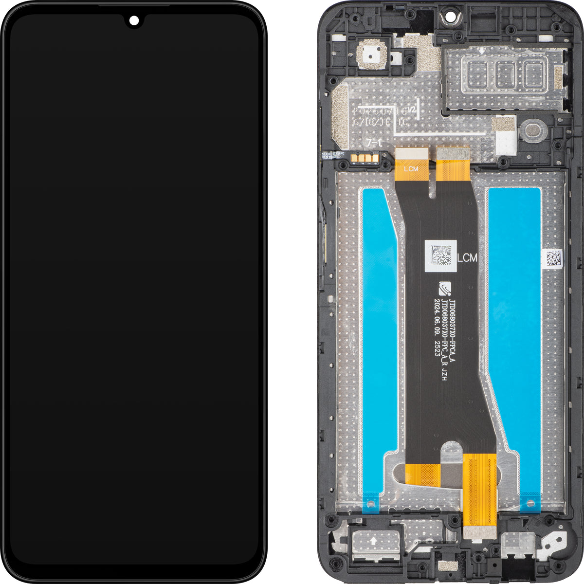 Displej s dotykovou obrazovkou ZTE Blade A55, s rámom, čierny, Service Pack 80800519965