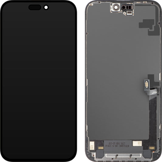 Displej s dotykovou obrazovkou ZY pre Apple iPhone 16 Plus, s rámom, verzia LCD In-Cell, čierna