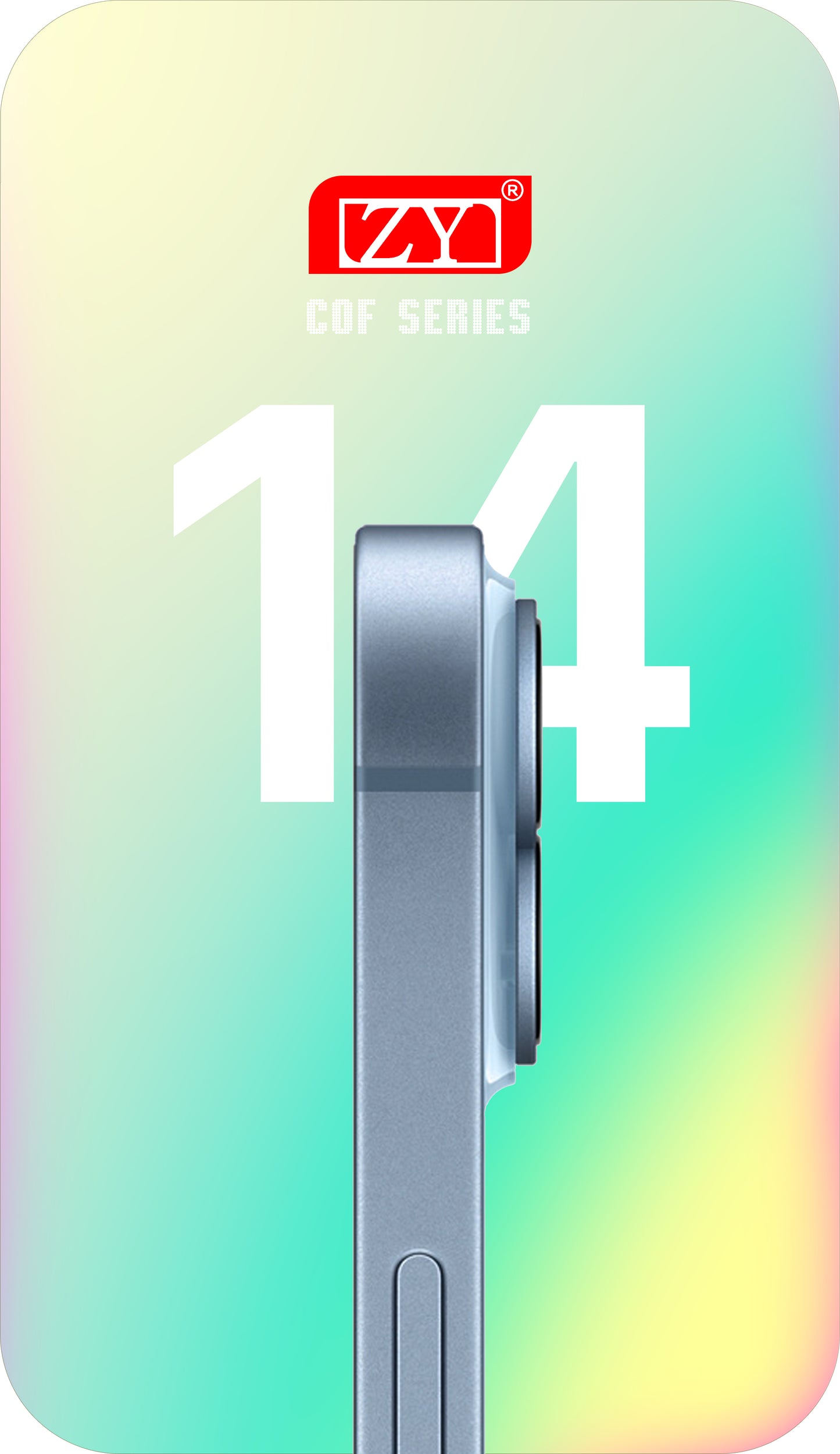 ZY dotykový displej pre Apple iPhone 14, s rámom, verzia s pohyblivým LCD displejom v bunke IC, čierny 