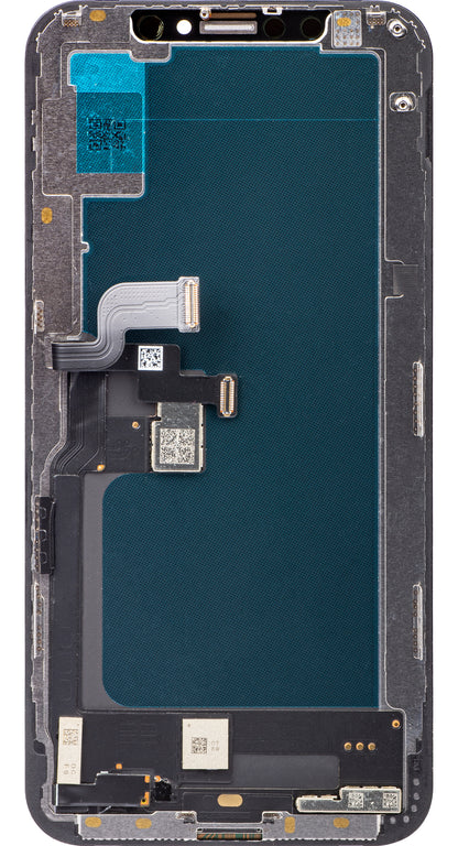 JK Dotykový displej pre Apple iPhone XS, s rámom, verzia In-Cell LCD, čierny
