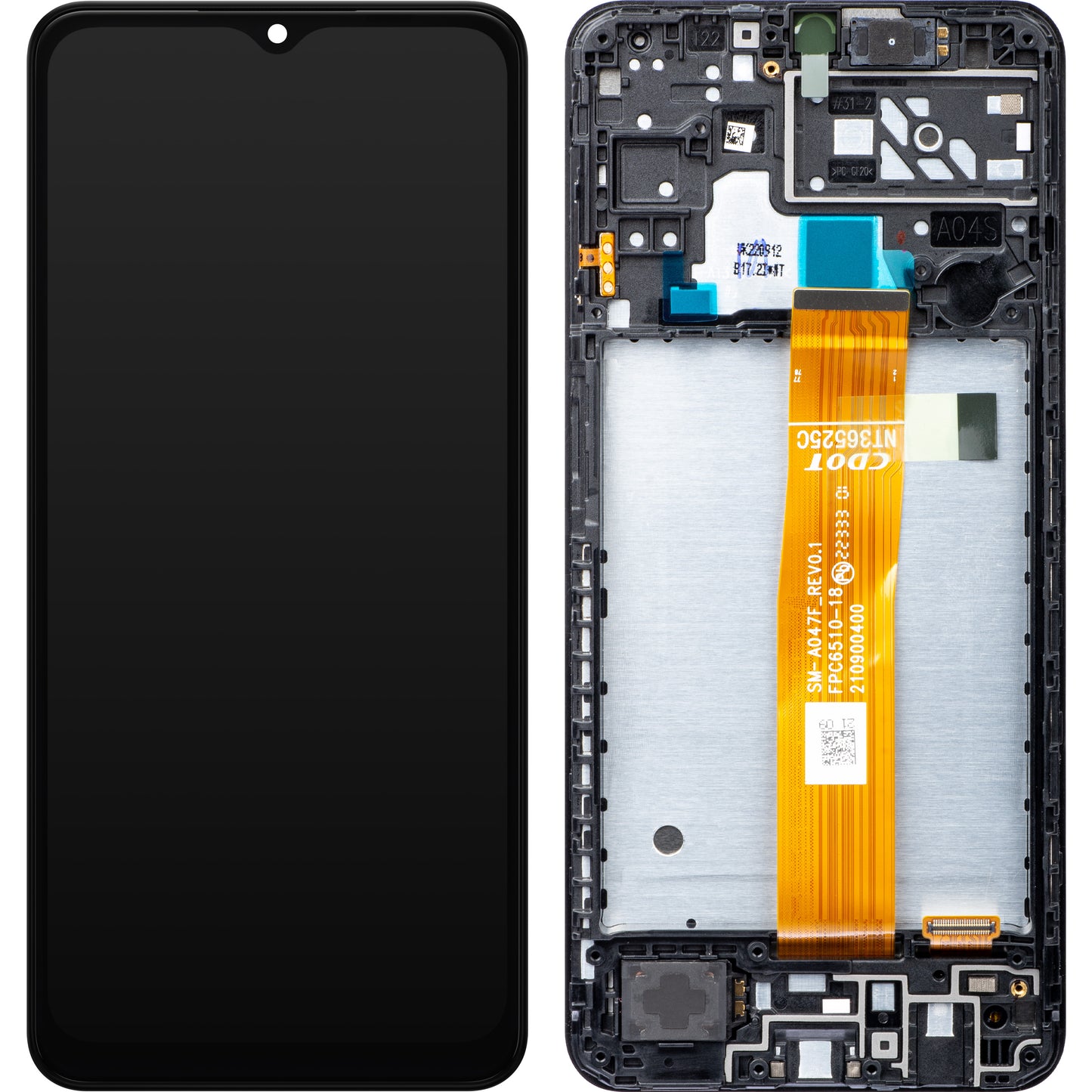 Dotykový displej Samsung Galaxy A04s A047, s rámom, čierny, servisný balíček GH82-29805A