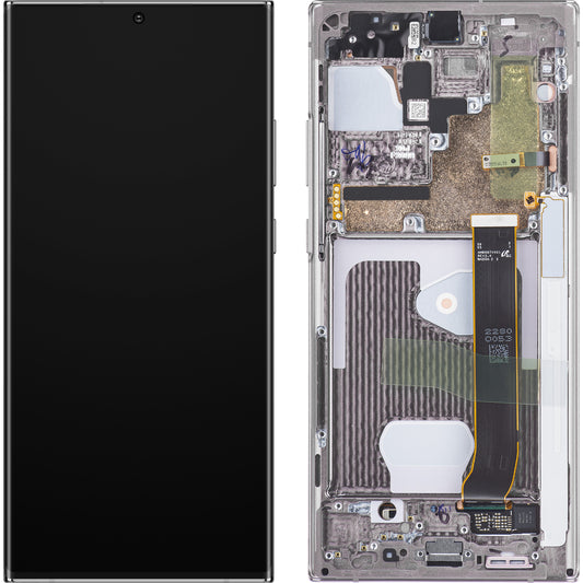 Displej s dotykovou obrazovkou Samsung Galaxy Note 20 Ultra 5G N986 / Note 20 Ultra N985, s rámom, biely, Service Pack GH82-23596C